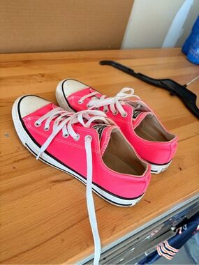 Converse Pink Low Top Canvas Sneakers